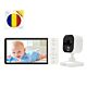 Babyphone vidéo PNI BM500 avec écran 5 pouces, sans fil 2,4 GHz et drapeau adhésif inclus.