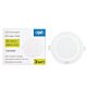 Spot LED PNI D-Light CL2503 3W, encastré, rond, 90,5*28mm, 6400K, alimentation 230V, 330 lm, blanc