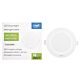 Spot LED PNI D-Light CL2518 18 W, encastré, rond, 220,7 x 28,9 mm, 6 400 K, alimentation 230 V, 1 980 lm, blanc