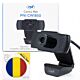 Webcam PNI CW1850 Full HD 1080p 2MP avec câble USB, clip de fixation et autocollant inclus.