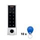 Pack clavier de contrôle d'accès PNI DK350 avec application Wi-Fi Tuya et étiquette 10bc TEM01 125 kHz 64 bits