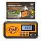 Radio portable PNI DYN300, avec dynamo, charge solaire, lampe de poche, powerbank 4000 mAh, SOS, orange