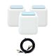 Système Wi-Fi Mesh Gigabit PNI GB1200 et câble réseau plat CAT7 S/STP 1bc PNI U7015B de 1,5 m