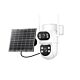 Caméra de surveillance vidéo IP974S GSM 4G AOV, PTZ, double objectif 2 MP + 2 MP, panneau solaire 8 W, batterie bloc 7800 mAh