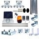 Kit complet d'automatisation pour portails autoportants PNI AP800D, moteur, roues, photocellules, télécommande, lampe, crémaillère de 6 mètres,
