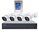 Kit de vidéosurveillance PNI House IPMAX POE 8, comprenant un NVR avec 4 caméras et un disque dur PNI SafeHouse de 1 To.