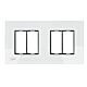 Cadre double en verre PNI RM202W pour prises PNI
