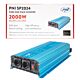Onduleur de tension PNI SP2024, alimentation 24 V, sortie 230 V, onde sinusoïdale pure 2 000 W