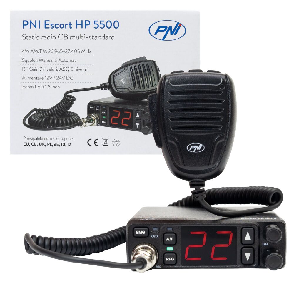 Estación de Radio CB portátil PNI Escort HP 92 multiestándar, 4W, Am-FM, NRC, Dual Watch, Roger Beep, ASQ SQ Ajustable, VOX, 12V-24V Estación de Radio CB portátil PNI Escort HP 92 multiestándar, 4W, Am-FM, NRC, Dual Watch, Roger Beep, ASQ SQ Ajustable, VOX, 12V-24V