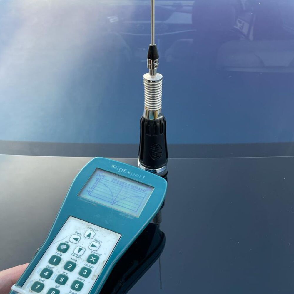 Antenne CB PNI LED 1000 Pliable 80 Cm Avec Câble Et Support Papillon Fixe 26-30 MHz 300 W