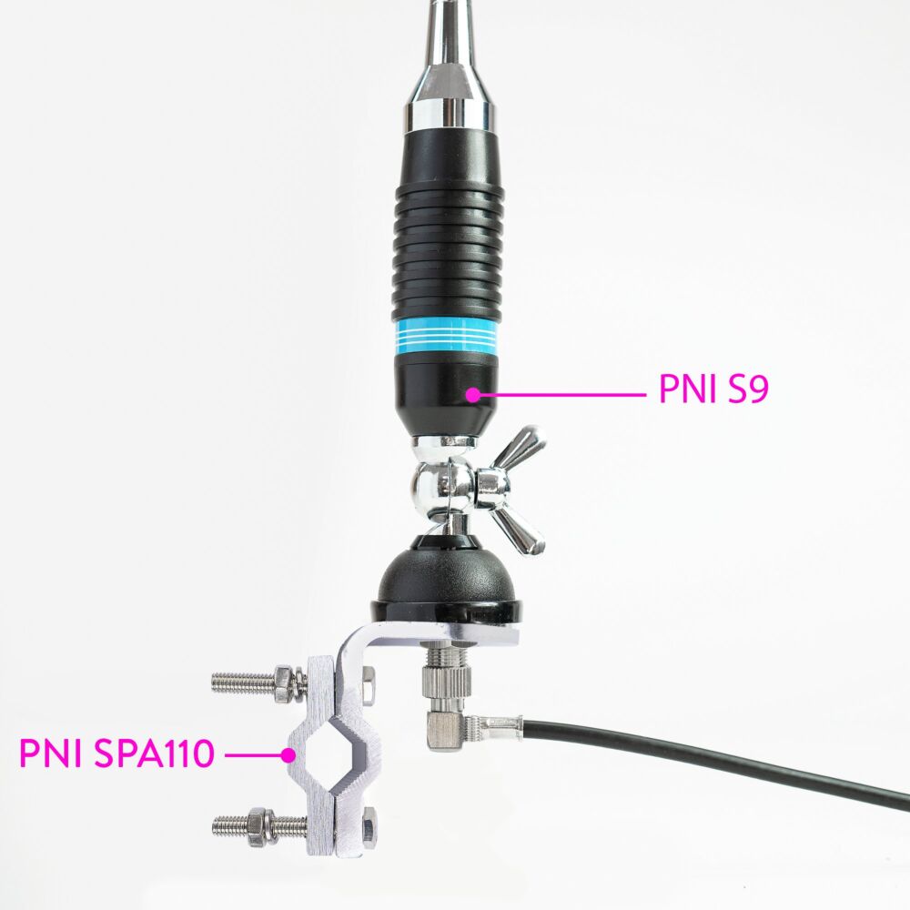 Antenne CB PNI S9 Avec Câble RG58 4m - Papillon 120cm - Puissance 600W - Idéale Pour Voiture Et Camion