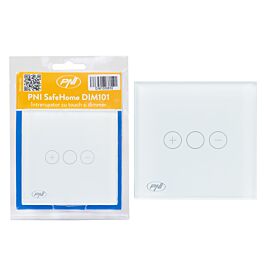 PNI SafeHome DIM101 – Interrupteur Tactile + Variateur 700W – Sans Fil Neutre – Panneau Verre Élégant – Contrôle Tactile Moderne Pour Éclairage