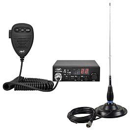 Station de radio CB PNI CBI Escort HP 8000L ASQ + CB PNI ML145 Antenne avec aimant 145 / PL