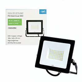 Projecteur LED Extérieur Slim 50W – 3898 Lumens, Blanc Jour 6400K – Idéal Jardin, Allée, Terrasse - 6