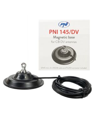 Base magnétique PNI 145/DV 145mm contient 4m de câble et fiche PL259