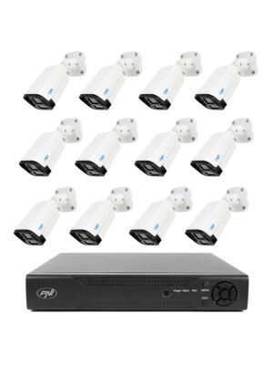 Pack de vidéosurveillance NVR PNI House IP716 et 12 caméras PNI IP125 avec IP, 5MP