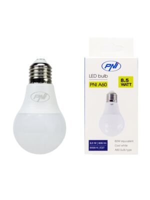 Ampoule LED PNI A60, 8,5W, 806lm, 6500W, douille E27