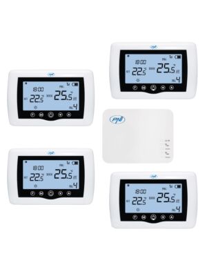 Thermostat intelligent PNI CT440 sans fil, avec WiFi, contrôle 4 zones via Internet, pour installations de chauffage, pompes, électrov