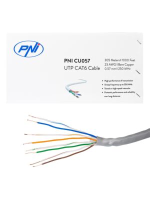 Câble UTP CAT6 PNI CU057 en cuivre 0,57 mm