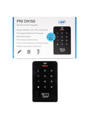 Clavier de contrôle d'accès autonome PNI DK150, déverrouillage par code PIN, carte RFID, IP65, noir