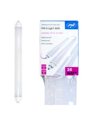 Luminaire linéaire LED PNI D-Light 3600, 36W, 6500k, étanche IP65, avec protection contre l'eau, la poussière et la corrosion, pour