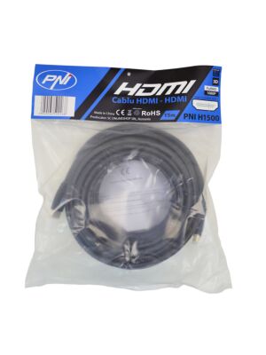 Câble HDMI PNI H1500 haute vitesse 1.4V, enfichable, Ethernet, plaqué or, 15m