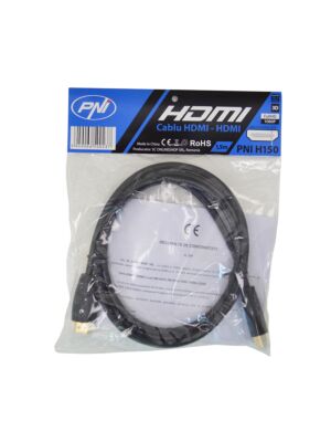 Câble HDMI PNI H150 haute vitesse 1,4 V, enfichable, Ethernet, plaqué or, 1,5 m