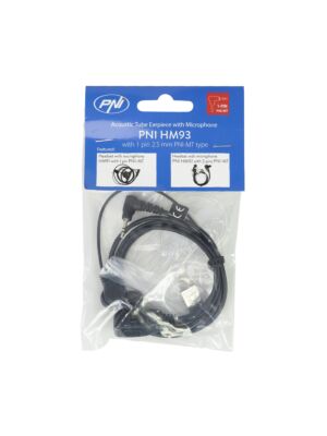 Casque avec microphone et tube acoustique PNI HM93 avec 1 broche 2,5 mm PNI-MT