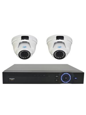 Kit de vidéosurveillance PNI House - NVR 16CH 1080P et 2 caméras PNI IP2DOME 1080P PNI varifocal