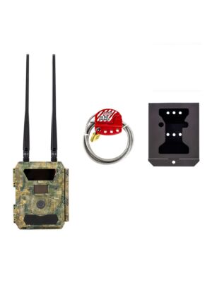 Le kit caméra de chasse PNI Hunting 400C PRO 24MP comprend un boîtier et un cache de sécurité.