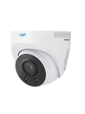 Caméra de vidéosurveillance PNI IP505J POE, 5MP, dôme, 2,8 mm, pour usage extérieur, blanche