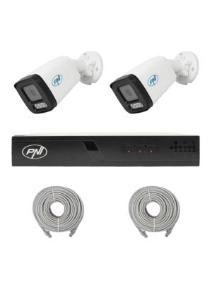Pack de vidéosurveillance avec 2 caméras et câbles de 20 mètres inclus