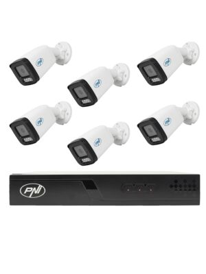 Pack de vidéosurveillance avec 6 caméras et câbles de 20 mètres inclus