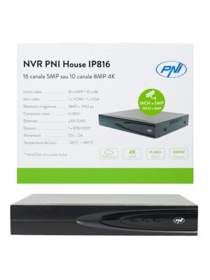 NVR PNI House IP16A2 avec 16 canaux IP 4K