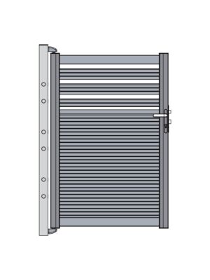 Porte piétonne en aluminium PNI MAB900 : 0,9 m de long et 1,5 m de hauteur