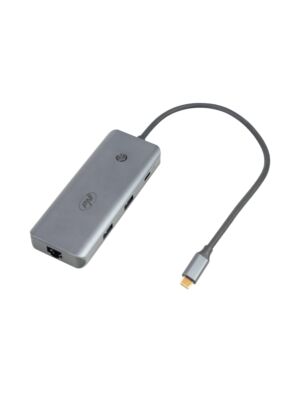 Adaptateur multiport PNI MP15S USB-C vers HDMI, 2 ports USB 3.0, lecteur de cartes SD/TF, port RJ45, USB-C PD