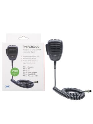 Microphone PNI VX6000 avec fonction VOX, avec 6 broches, pour stations radio CB