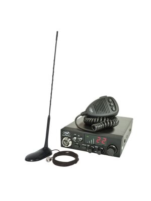 CB PNI ESCORT CB Station de radio CB 8024 ASQ 12 / 24V + CB PNI Extra 45 antenne