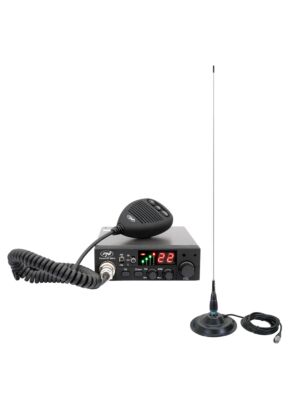 Station radio Kit CB PNI Escort HP 8001L ASQ + antenne CB PNI ML145 avec aimant 145/PL