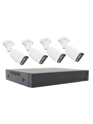Kit de vidéosurveillance PNI House POE154 5MP - NVR et 4 caméras extérieures