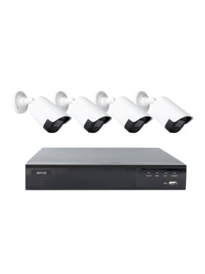 Kit de vidéosurveillance PNI House IPMAX POE22S, NVR et 4 caméras Bullet de 4MP