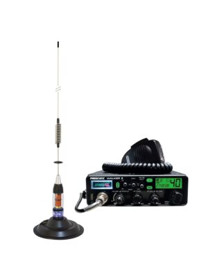 Kit Radio CB Président WALKER II ASC + Antenne CB PNI ML70, longueur 70cm, 26-30MHz, 200W