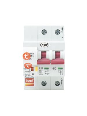 PNI SafeHome PT802P WiFi Smart Auto Safety, 2P, 100A, Contrôle Internet, Application mobile intelligente Tuya,