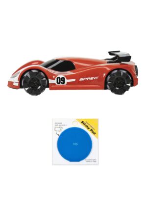 Coffret jouet voiture de sport Silvercloud RedOne avec télécommande et tapis adhésif bleu inclus