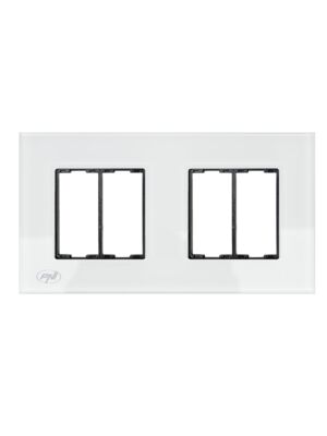 Cadre double en verre PNI RM202W pour prises PNI