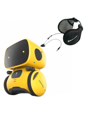 Pack robot intelligent interactif PNI Robo One, commande vocale, boutons tactiles, jaune + casque Midland Subzero