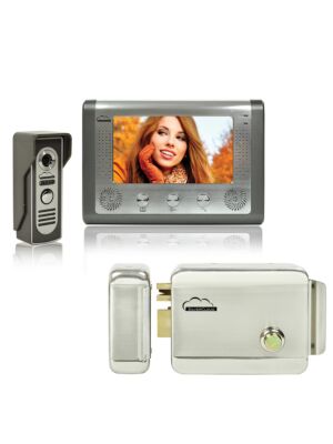 Kit d'interface vidéo SilverCloud House 715 avec écran LCD de 7 pouces et électromagnétisme Yala SilverCloud YR300