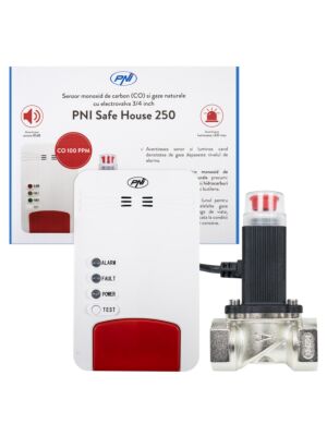 Kit PNI Safe House Dual Gas 250 avec capteur de monoxyde de carbone (CO) et gaz naturel et électrovanne