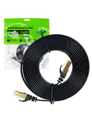 Câble réseau plat CAT7 noir