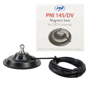 Base magnétique PNI 145/DV 145mm contient 4m de câble et fiche PL259